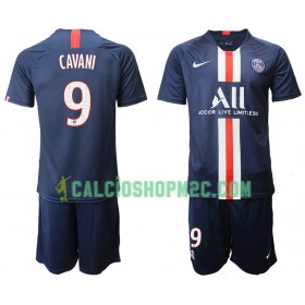 Paris Saint Germain CAVANI 9 Bambino Maglia Prima 2019/2020 Manica Corta (+ Pantaloncini)